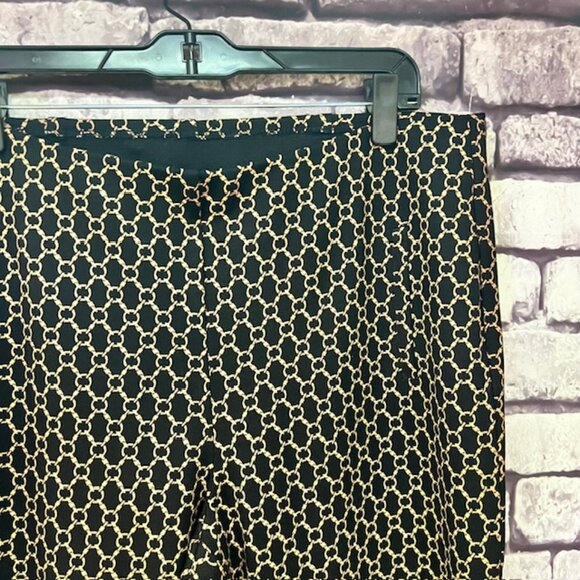 Chico's Black & Brown Pull On Dress Pants Size L/14 - Picture 3 of 8